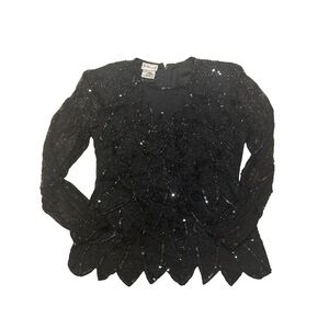 Stenay Black Sequin Top